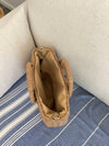 Capua woven straw bag with strap – Beige