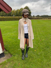 Sille coat with checkered lining - Beige
