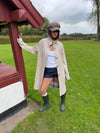 Sille coat with checkered lining - Beige