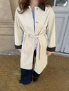 Vespera coat with collar - Light beige/brown