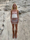 Musla glitter dress with stripes - Multicolored