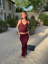 Malie skirt with glitter - Bordeaux