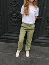 Anna Olympia linen pants - Kaki