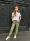 Anna Olympia linen pants - Kaki