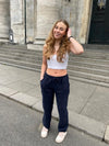 Anna Olympia linen pants - navy
