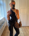 Indiana handbag in suede leather - Brown