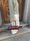Bobby handbag with metal buttons - Red