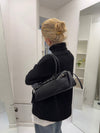Bobby handbag with metal buttons - Black