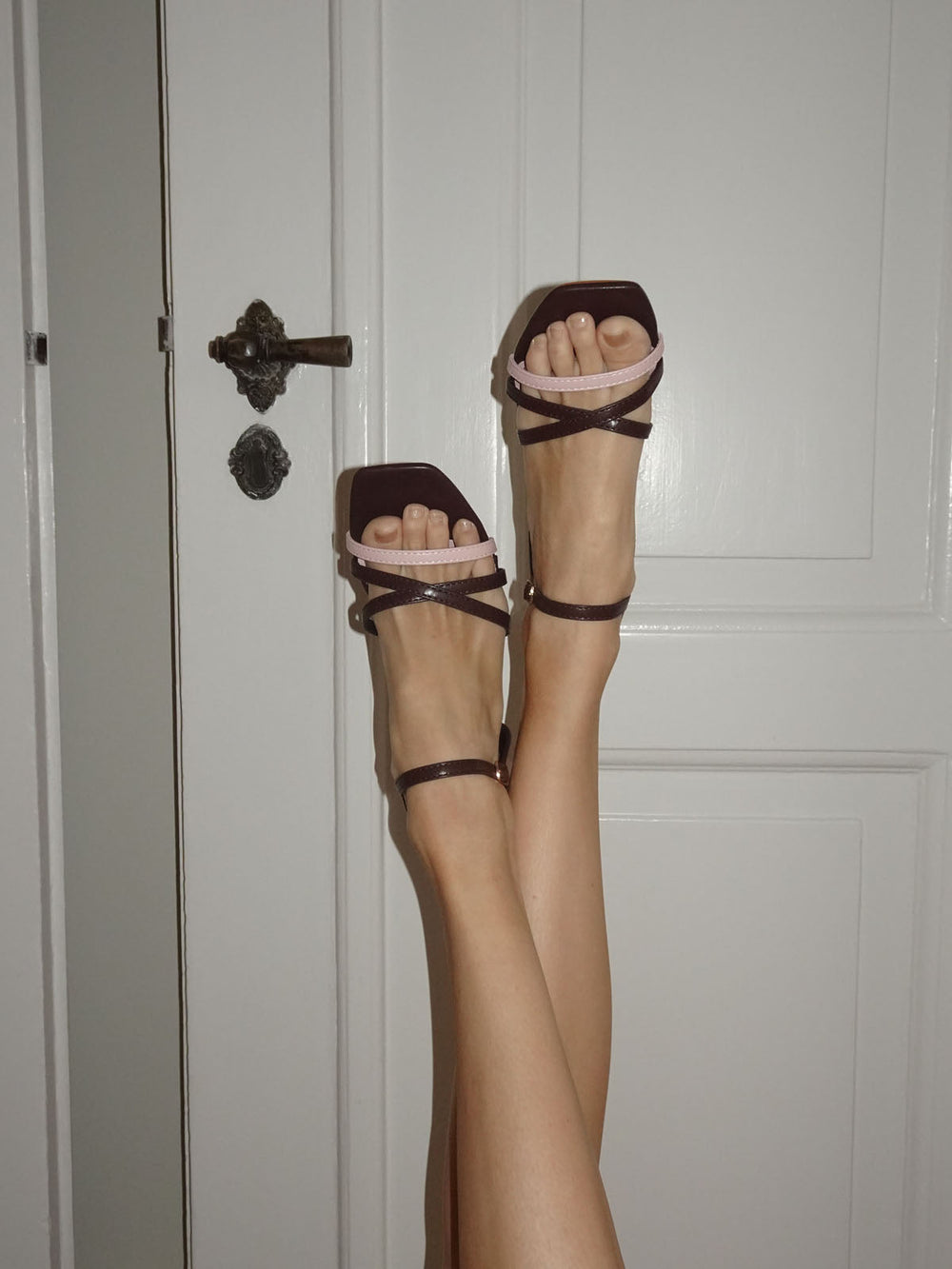 Tillia heels - Brown/pink