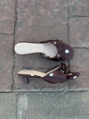 Rosita mules with polka dots - Brown/white