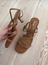 Whitney heels with wrapped leather detail - Brown