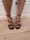 Whitney heels with wrapped leather details - Black