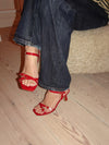 Katianna heels with buckle details – Red