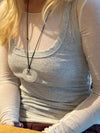 Juliet necklace with pendant - White