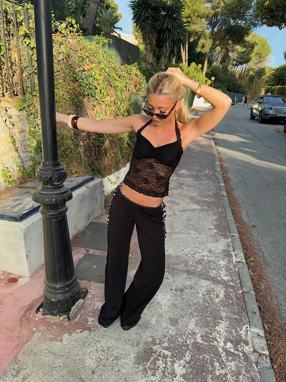 Nicola halterneck top - Black