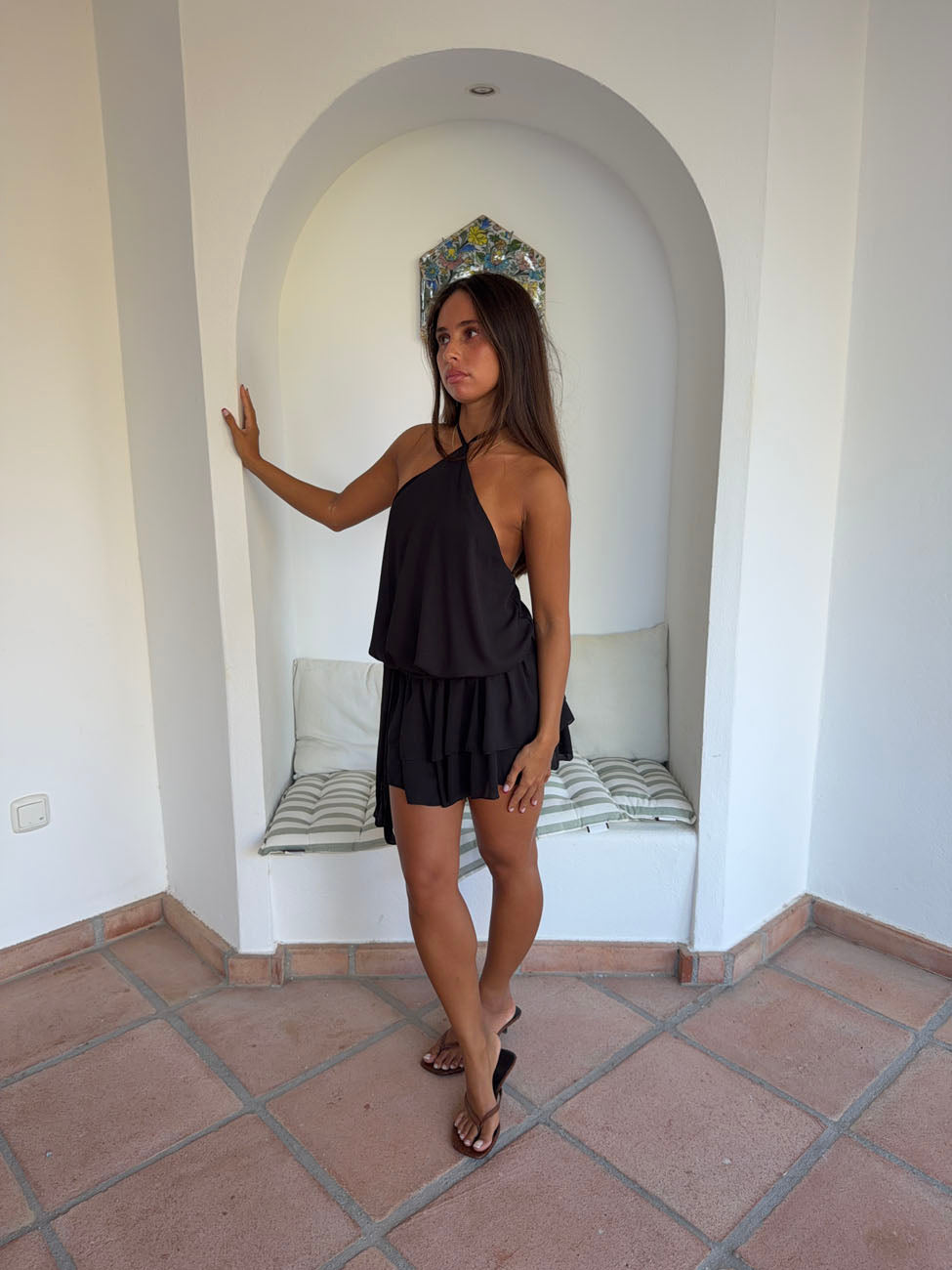Lulitiana halterneck dress - Black