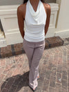 Dora halterneck top - White