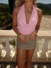 Lolla halterneck top - Pink