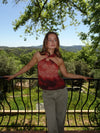 Edla halterneck top - Red/brown