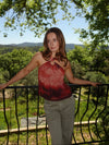 Edla halterneck top - Red/brown