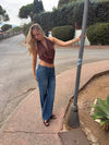 Tina halterneck top - Brown