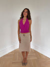Darina halterneck top - Fuchsia