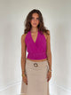Darina halterneck top - Fuchsia