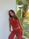 Bilana halterneck top – Red