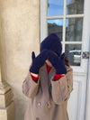 Fluffy mittens - Navy