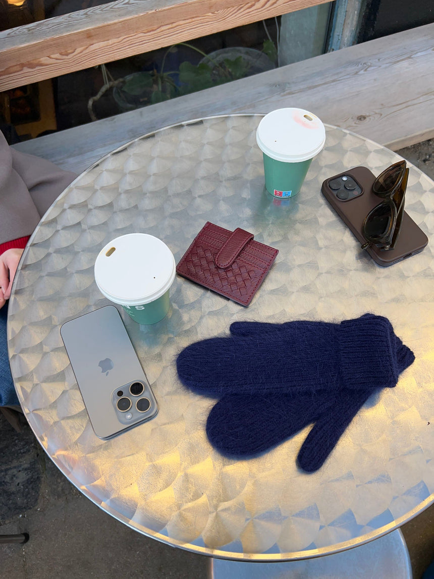 Fluffy mittens - Navy