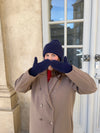 Fluffy mittens - Navy