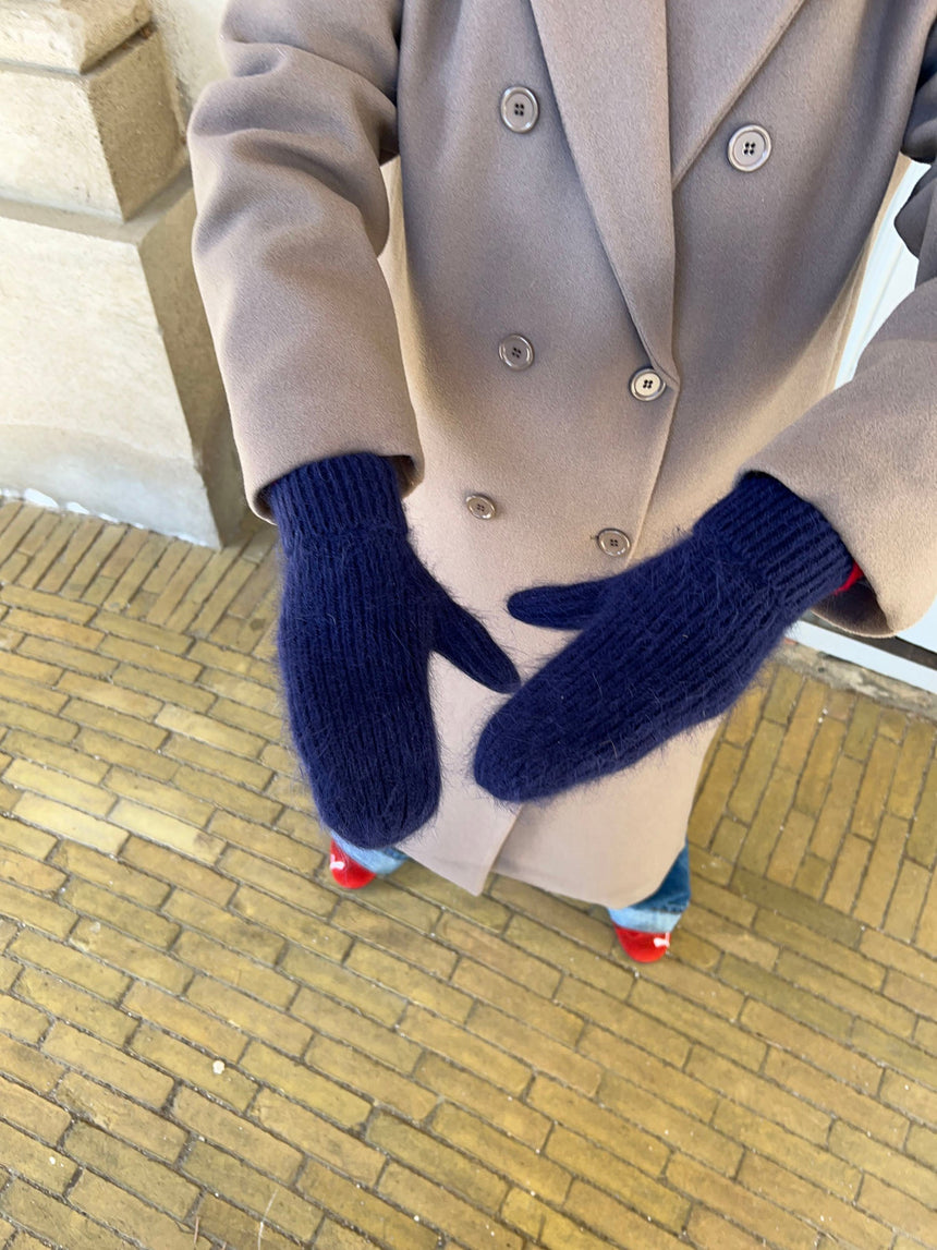 Fluffy mittens - Navy