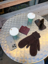 Fluffy mittens - Brown