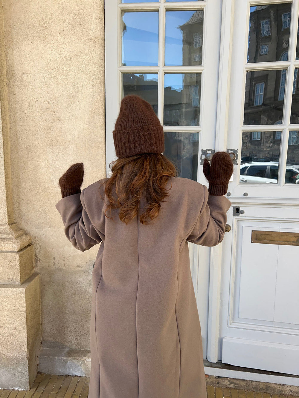 Fluffy mittens - Brown