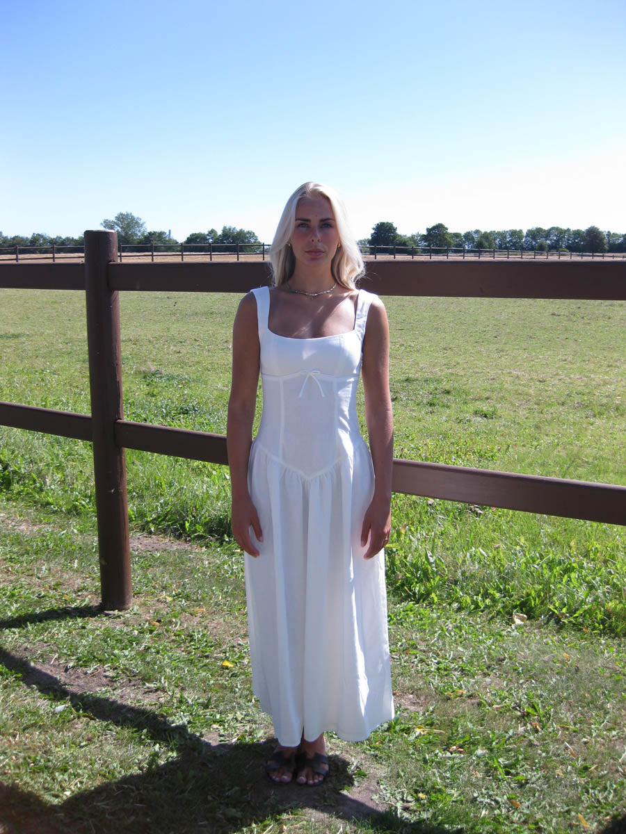 Solia linen dress - White