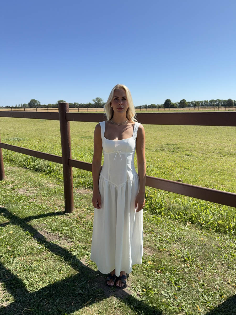 Solia linen dress - White