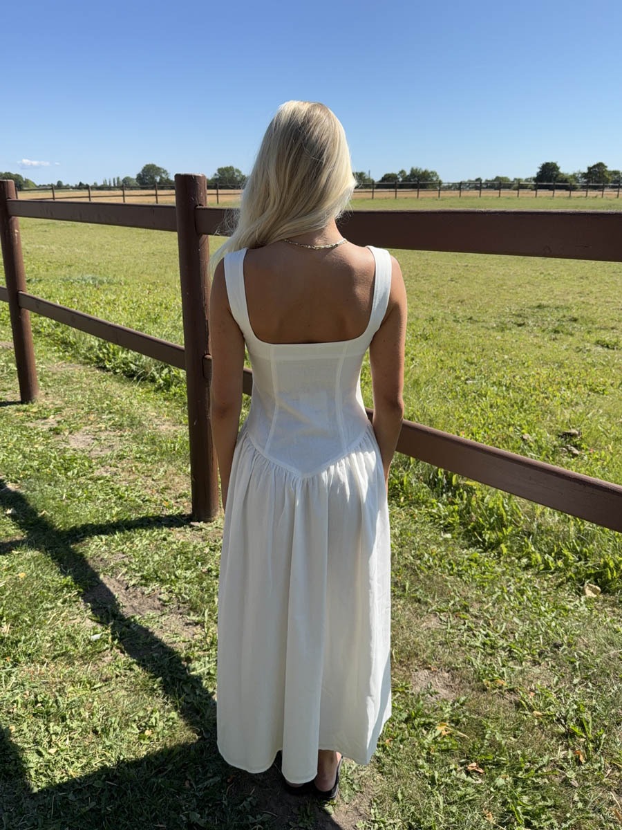 Solia linen dress - White
