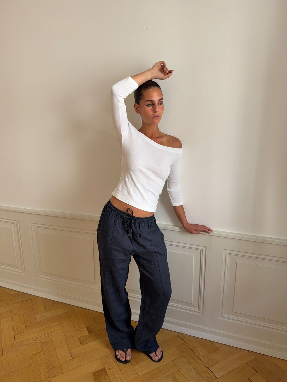 Signe linen pants - Blue