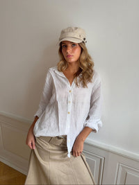 Lovisa linen shirt - white