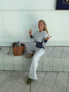 May hoodie with polka dots - Grey/navy/white