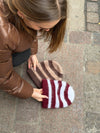 Zoe beanie - White/red