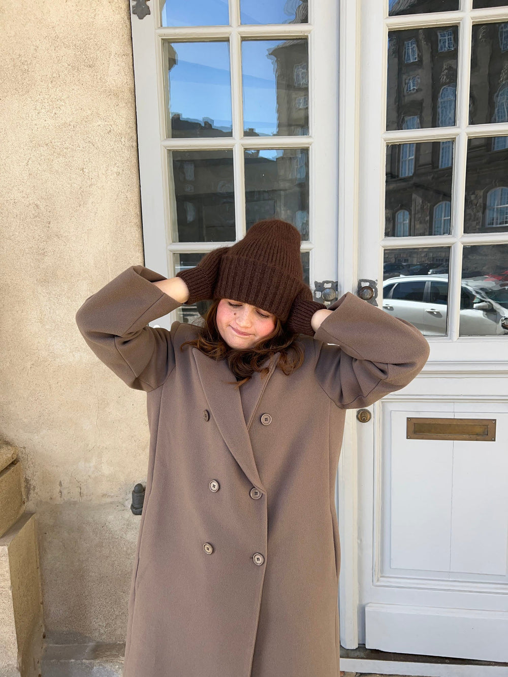 Fluffy beanie - Brown