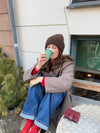 Fluffy beanie - Brown