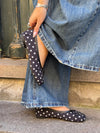 Tovea split toe ballerina with polka dots - Black/White