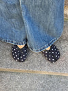 Tovea split toe ballerina with polka dots - Black/White