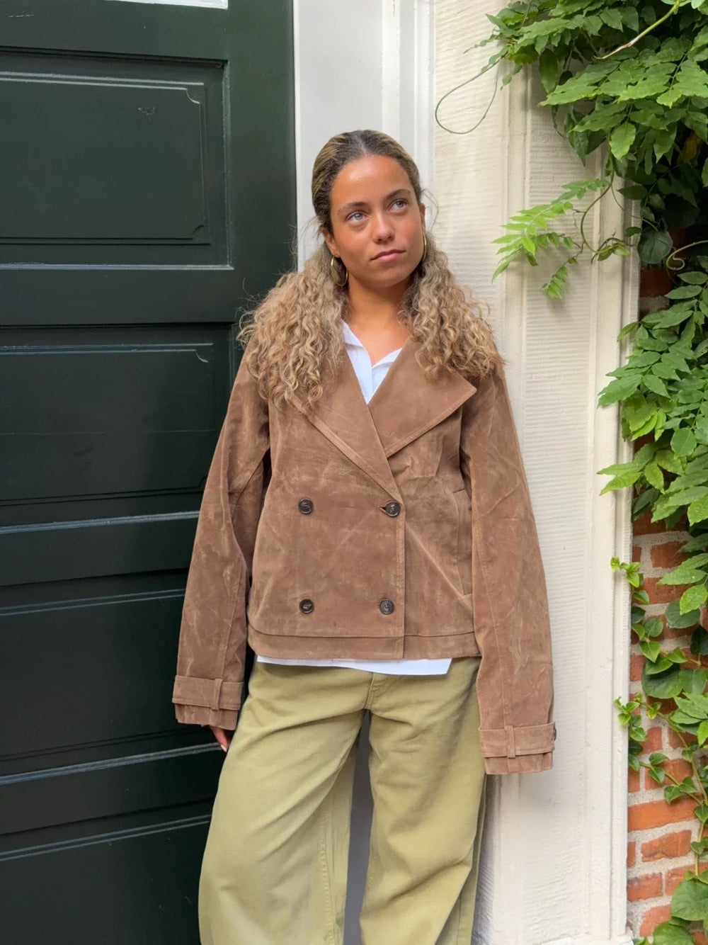 Rosie suede jacket - Brown