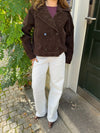 Rosie suede jacket - Dark brown