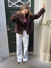 Rosie suede jacket - Dark brown