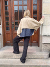 Lenaya jacket with denim back - Beige