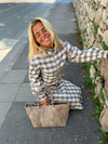 Mirandine jacket with checkers - White/grey